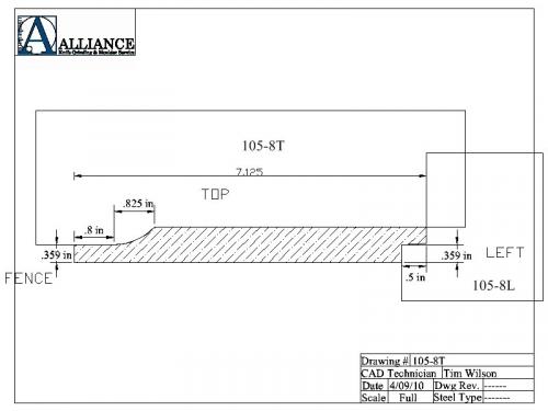 Pattern for 105 siding, can be 6 or 8 inch</br></br>