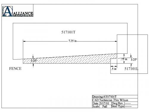 Pattern for beveled siding, can be 6 or 8 inch</br></br>