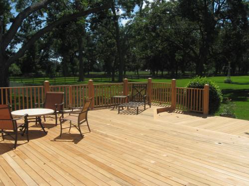 5 inch Cypress Decking with deck clip fasteners</br></br>