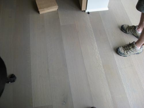 7 inch Quarter Sawn WHite Oak, barn grey stain and matt finish</br></br>